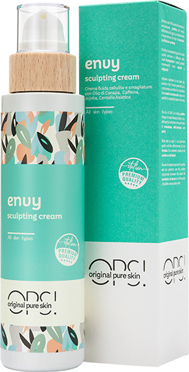 Envy crema cellulite e smagliature, con olio di canapa, aloe vera e acido ialuronico con astuccio