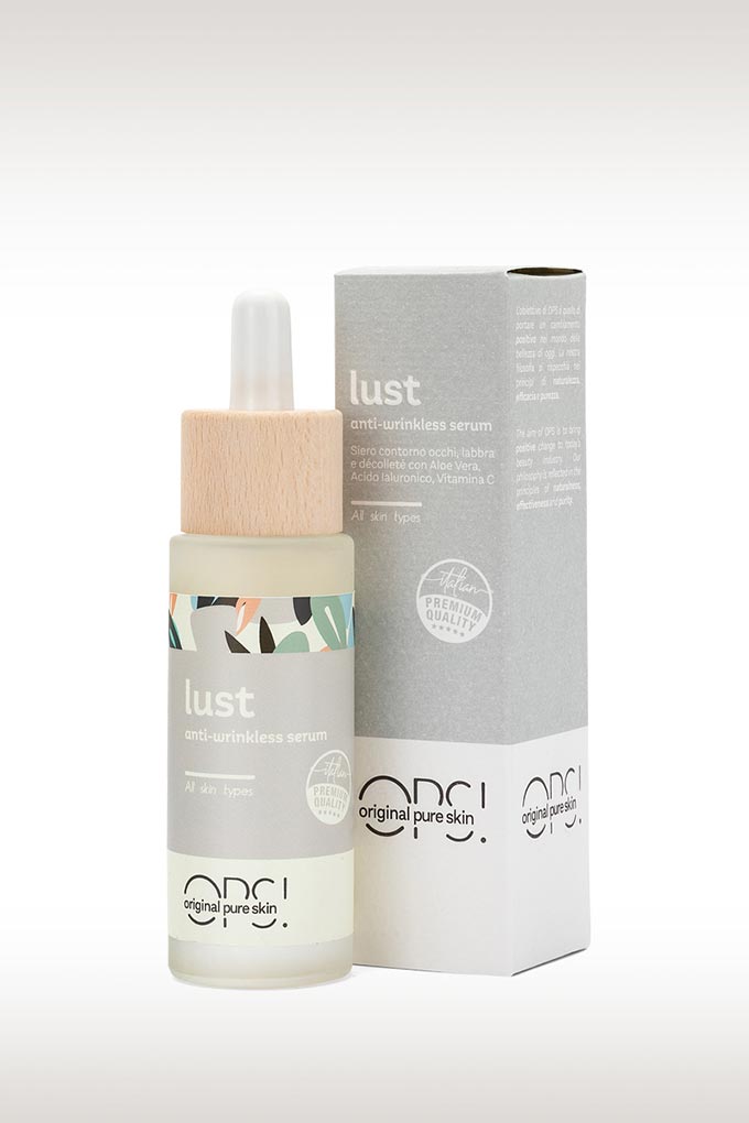 Lust siero contorno occhi e labbra con acido ialuronico, vitamina C e aloe vera con astuccio
